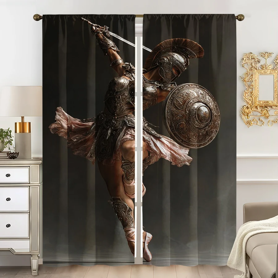 Home Office Amazon - Rideaux Amazon Guerrier Spectaculaire, 2 pièces,