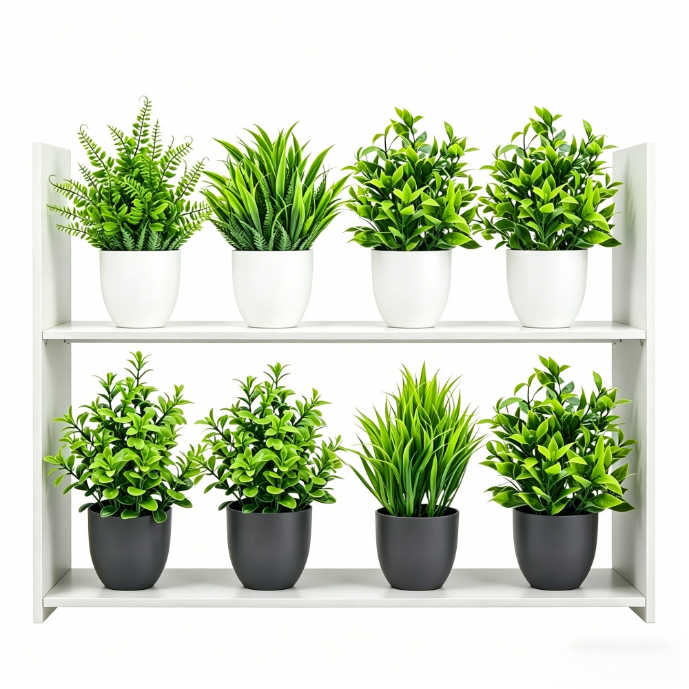 Plant Desk Mini - Lot de 4 mini-plantes artificielles en