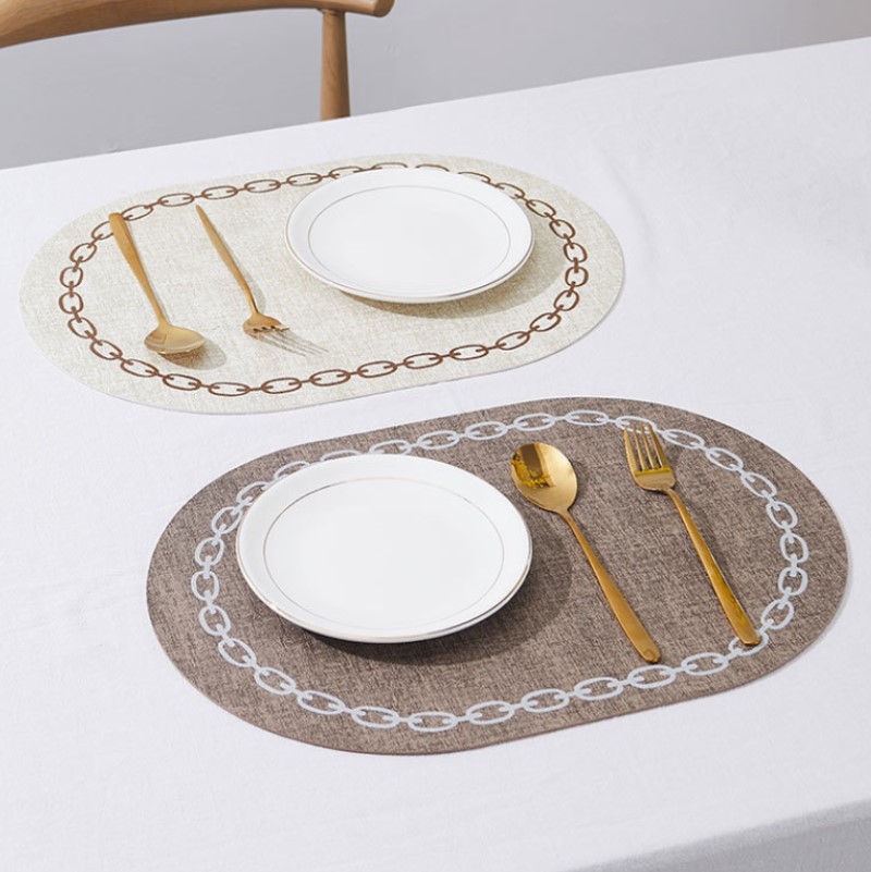Napperon de Table ovale en Fau - Desk Mat Leather avis et prix