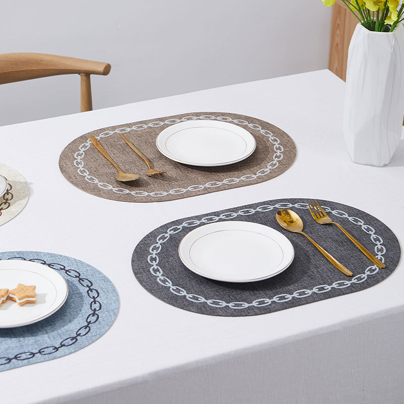 Napperon de Table ovale en Fau - Desk Mat Leather avis et prix