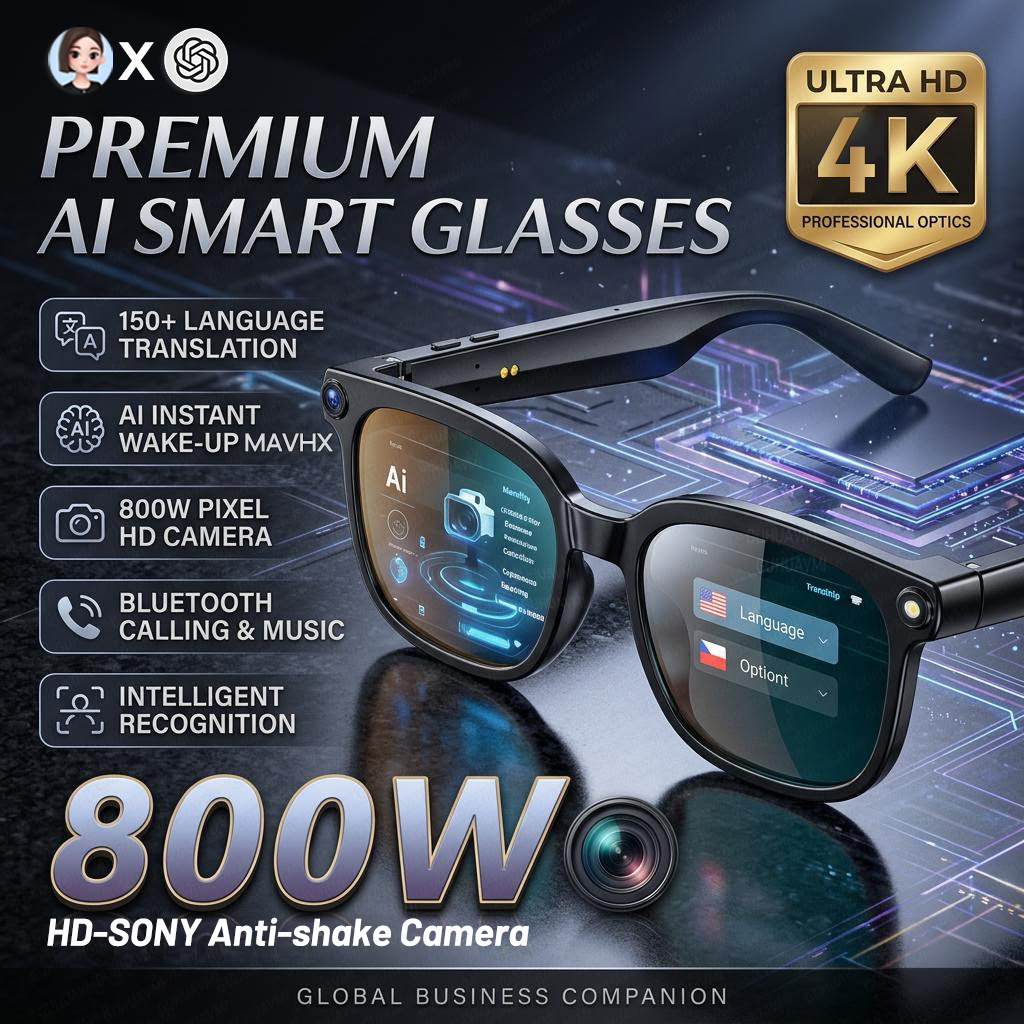 Lunettes Intelligentes 4K 8MP  - Webcam Hd 1080P avis et prix