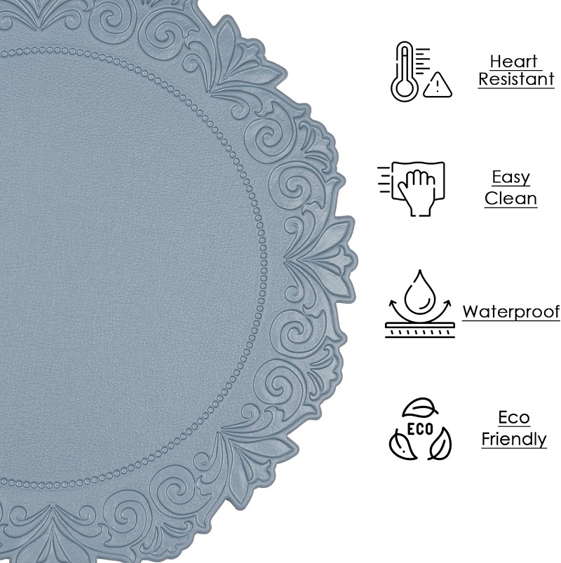 Lot de 1/6/10 sets de table ro - Desk Mat Leather avis et prix